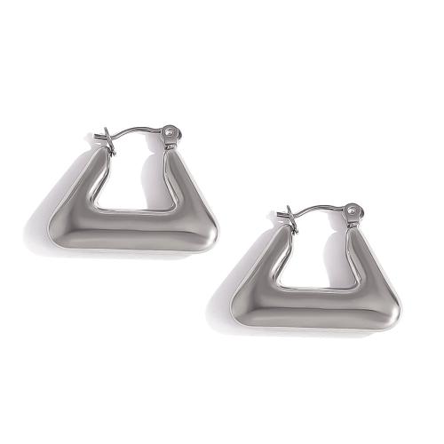 304 Stainless Steel Lever Back Earring, Triangle, Vacuum Ion Plating, fashion jewelry & for woman, more colors for choice, 22.80x18.80mm, Sold By Pair