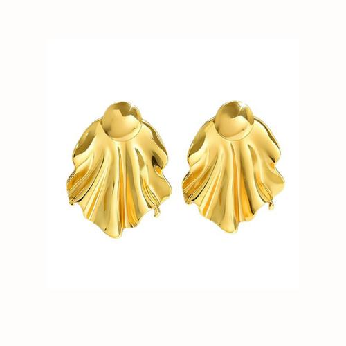 304 Stainless Steel Stud Earring, gold color plated, different styles for choice & for woman, Sold By Pair