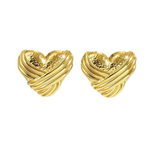 304 Stainless Steel Stud Earring, with Plastic Pearl, gold color plated, different styles for choice & for woman, Sold By Pair