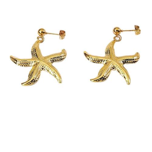 304 Stainless Steel Stud Earring, gold color plated, different styles for choice & for woman, Sold By Pair