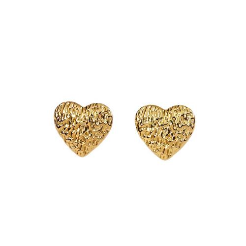 304 Stainless Steel Stud Earring, gold color plated, different styles for choice & for woman, Sold By Pair