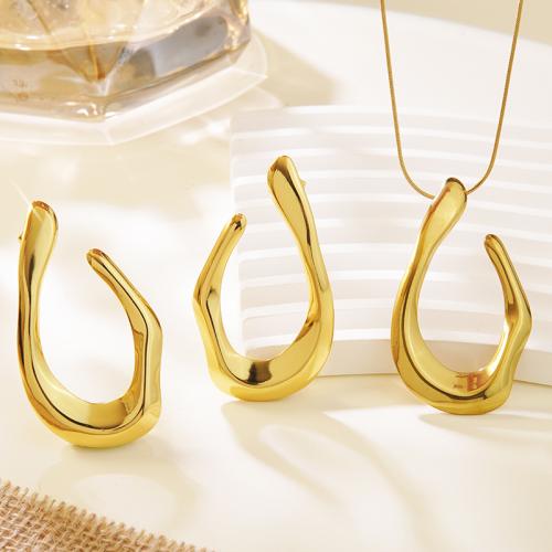 304 Stainless Steel Jewelry Set, with Plastic Pearl, gold color plated, different styles for choice & for woman, Sold By Set