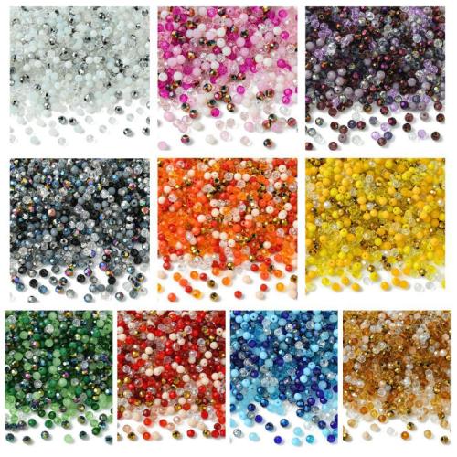 Fashion Glass Beads, DIY & faceted, more colors for choice, 4mm, Approx 500PCs/Bag, Sold By Bag
