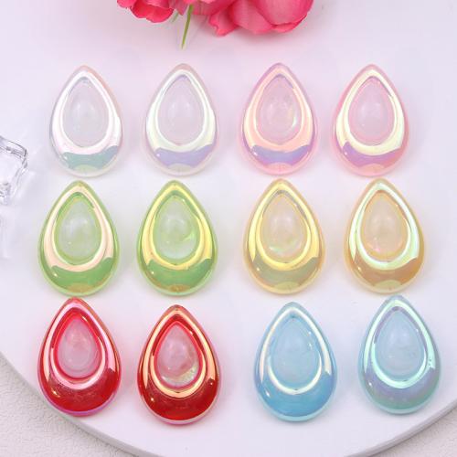 Acrylic Stud Earring, Teardrop, plated, fashion jewelry & for woman, more colors for choice, 29x41mm, Sold By Pair