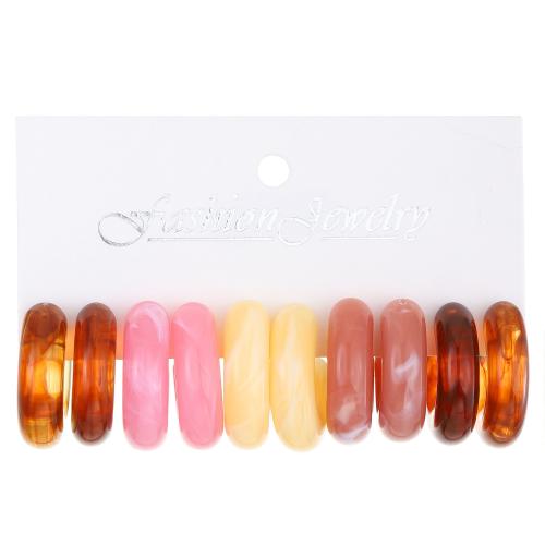 Acrylic Stud Earring Set, with Tibetan Style, Letter C, plated, fashion jewelry & for woman, more colors for choice, Sold By Set