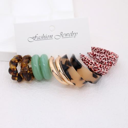 Resin Stud Earring Set, fashion jewelry & for woman, Sold By Set