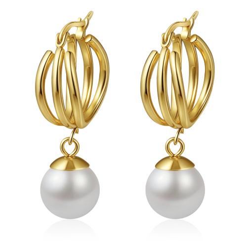 Tibetan Style Lever Back Earring, with Plastic Pearl, plated, fashion jewelry & for woman & hollow, more colors for choice, 20x40mm, Sold By Pair