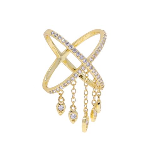 Brass Finger Ring, plated, different size for choice & different styles for choice & micro pave cubic zirconia & for woman, US Ring Size:6-8, Sold By PC