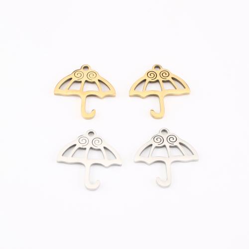 Stainless Steel Pendants, 304 Stainless Steel, Umbrella, plated, DIY & hollow, more colors for choice, 16x15x1mm, Sold By PC