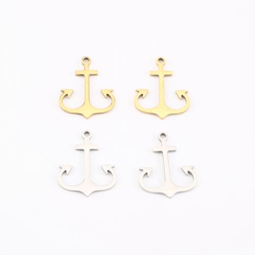 Stainless Steel Pendants, 304 Stainless Steel, Anchor, plated, DIY, more colors for choice, 18x14x1mm, Sold By PC