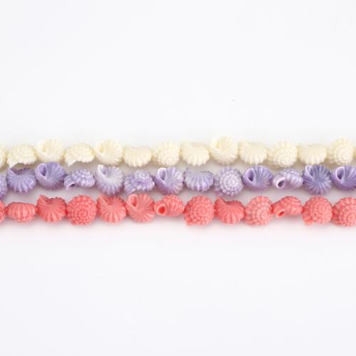 Resin Jewelry Beads, Conch, DIY, more colors for choice, beads size 11x11x7mm, Sold Per Approx 39 cm Strand