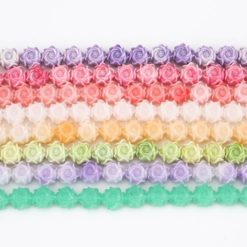 Resin Jewelry Beads, Flower, DIY, more colors for choice, beads size 12x12x8mm, Sold Per Approx 38 cm Strand