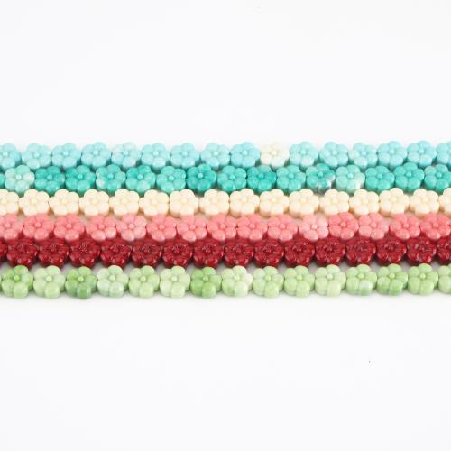 Perles bijoux en résine, Fleur de prunier, DIY, plus de couleurs à choisir, beads size 12.5x12.5x6.8mm, Vendu par Environ 38 cm brin