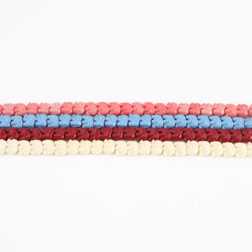 Harz Schmuckperlen, Elephant, DIY, keine, 8x10x7mm, verkauft per ca. 39 cm Strang