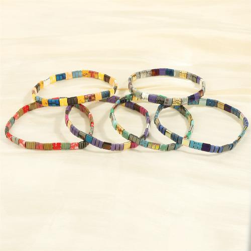 TILA Beads Bracelet, with Hematite & Brass, stoving varnish, fashion jewelry & for woman, more colors for choice, Length:Approx 16-17 cm, Sold By PC