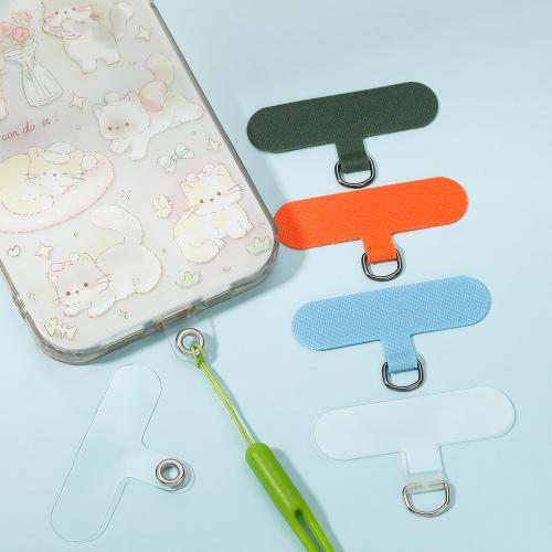 PVC Plastic Cellphone Lanyard Holder, with Cloth & Silicone, durable & detachable & DIY & different styles for choice, 5PCs/Bag, Sold By Bag