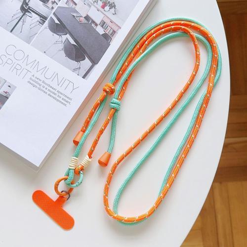 Polyester Cellphone Lanyard, with Tibetan Style, Unisex & adjustable, more colors for choice, 1200mm, Sold By PC