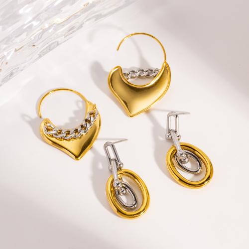 304 Stainless Steel Drop Earring, Vacuum Ion Plating, different styles for choice & for woman, Sold By Pair