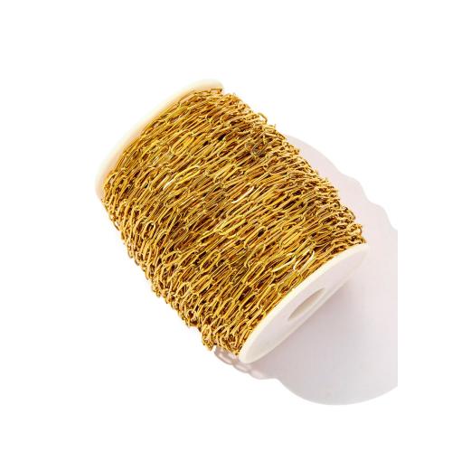 Stainless Steel Necklace Chain, 304 Stainless Steel, gold color plated, DIY & different styles for choice, 50m/Spool, Sold By Spool