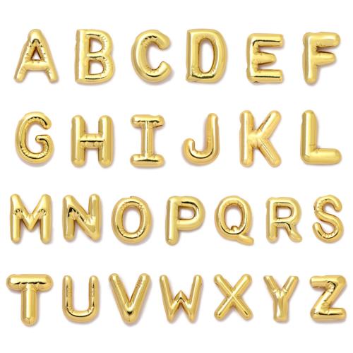 Edelstahl Brief Anhänger, 304 Edelstahl, Alphabet-Buchstabe, goldfarben plattiert, DIY & verschiedene Stile für Wahl, 17x20mm, 5PCs/Tasche, verkauft von Tasche