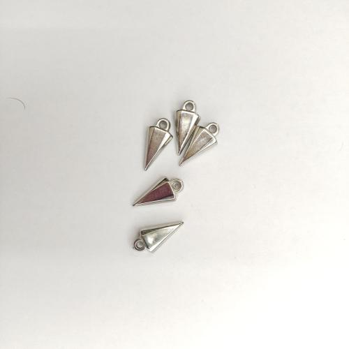 Pendentif en plastique revêtue de cuivre, plastique revêtu de cuivre, Motif géométrique, Placage de couleur platine, DIY, 19.21x9.25x4.24mm, 1000PC/sac, Vendu par sac