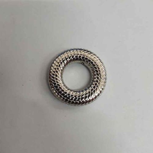 Copper Coated Plastic Beads, Donut, platinum color plated, DIY, 35.43mm, 1000PCs/Bag, Sold By Bag