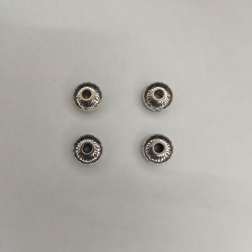 Copper Coated Plastic Beads, silver color plated, DIY & blacken, 14.03x6.43mm, 1000PCs/Bag, Sold By Bag