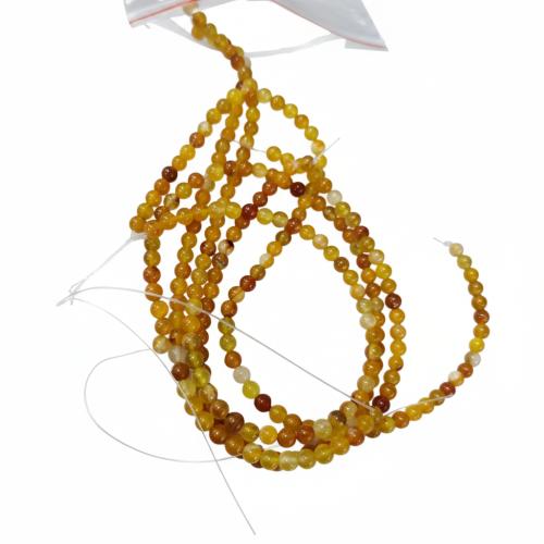 Natural Lace Agate Beads, Round, DIY & different size for choice, orange, Sold By Strand