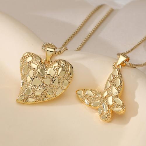 Brass Necklace, with 5cm extender chain, gold color plated, different styles for choice & for woman, Length:Approx 45 cm, Sold By PC