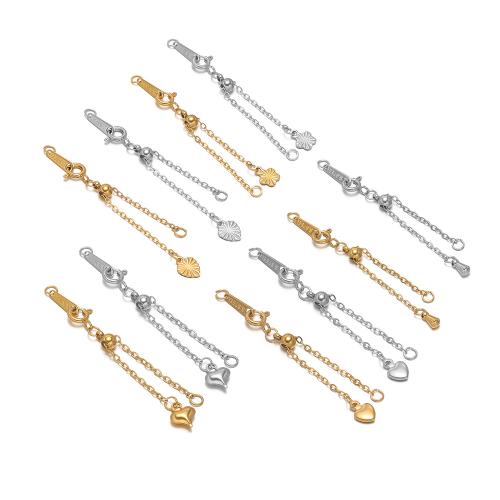Stainless Steel Extender Chain, 304 Stainless Steel, Vacuum Ion Plating, DIY & different styles for choice, 10PCs/Bag, Sold By Bag