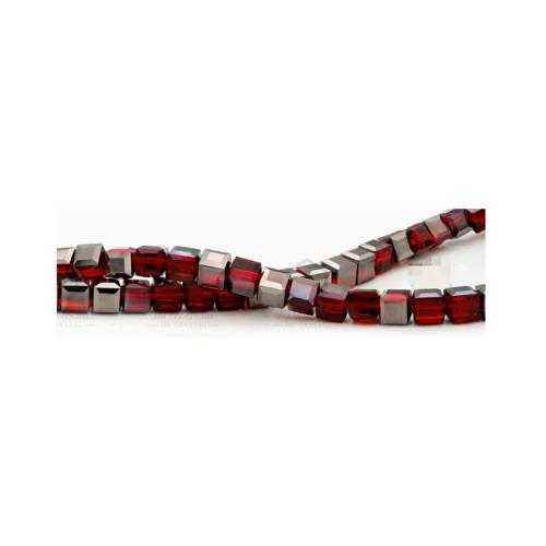 Abalorios de Cristal, Vidrio, Cuadrado, Bricolaje & diverso tamaño para la opción, Vendido por UD