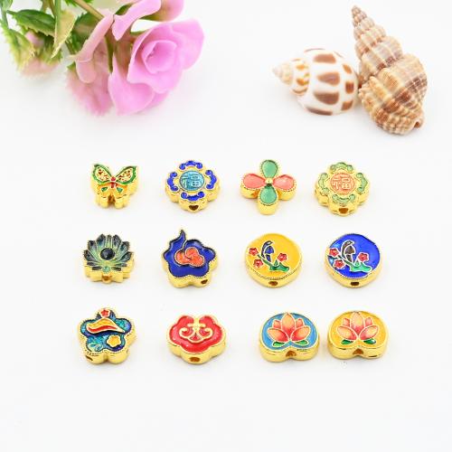 рондели и спейсеры из латуни, Латунь, плакированный настоящим золотом, DIY & разные стили для выбора & эмаль, продается PC