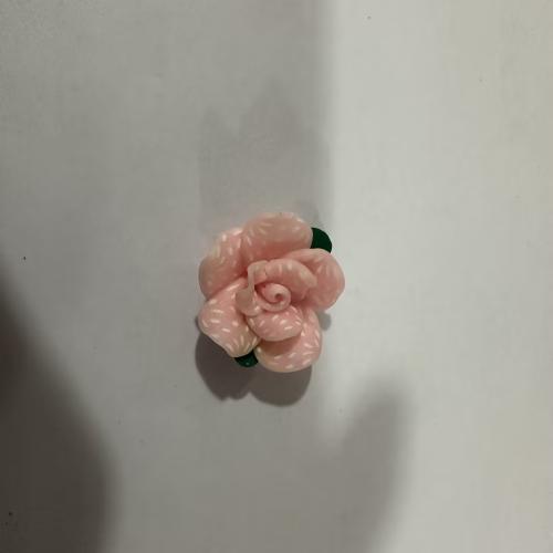 Perles en argile polymère, argile de polymère, fleur, DIY, rose, 23x12mm, Vendu par PC