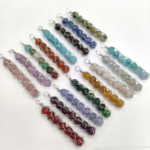 Gemstone Pendants Jewelry, with Tibetan Style, Round, DIY & different styles for choice, more colors for choice, single bead size 10mm, Sold By PC