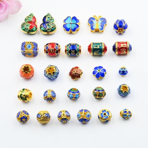 Entretoise de perles en laiton, Plaqué d'or, DIY & styles différents pour le choix & émail, Vendu par PC