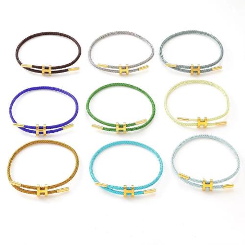 acero inoxidable 304 Pulsera, estilo popular & unisexo & ajustable, más colores para la opción, longitud:aproximado 27 cm, Vendido por UD