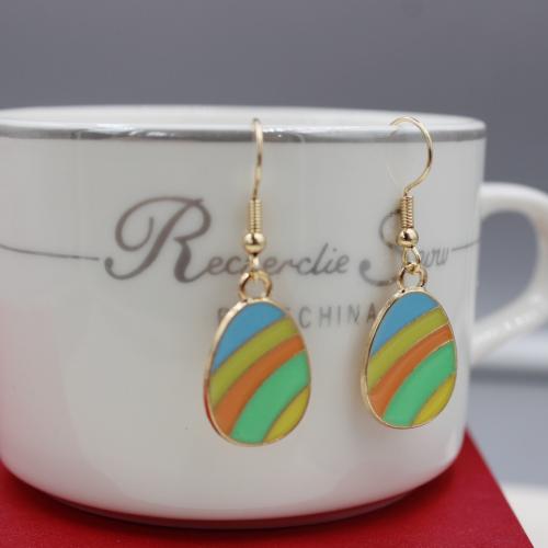 Tibetan Style Drop Earring, gold color plated, different styles for choice & for woman & enamel, Sold By Pair