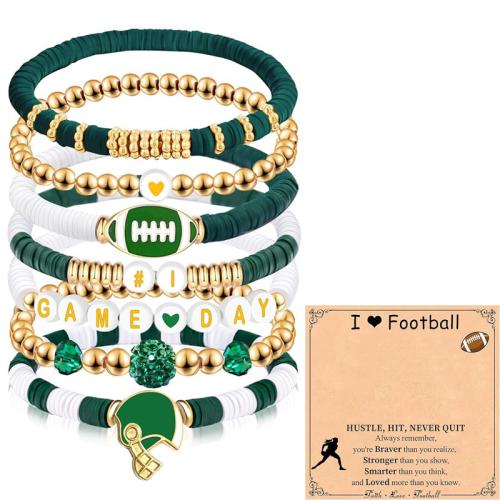 Polymer Ton Armband-Set, mit Zinklegierung, handgemacht, 7 Stück & unisex, keine, Länge:ca. 7 ZollInch, verkauft von setzen