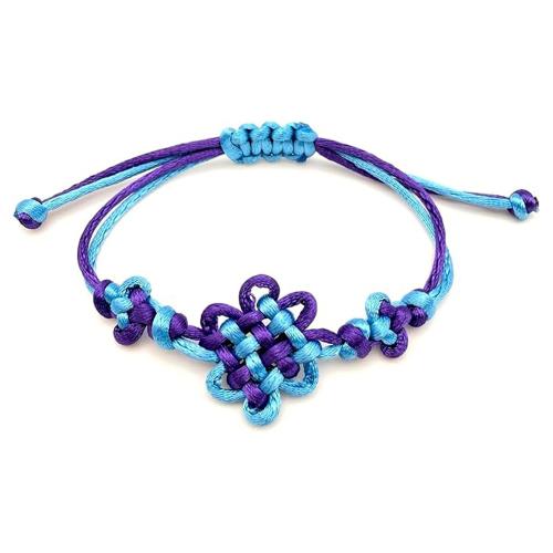 Polyester Bracelet, Chinese Knot, handmade, Unisex & adjustable, more colors for choice, Length:Approx 6-10 Inch, Sold By PC