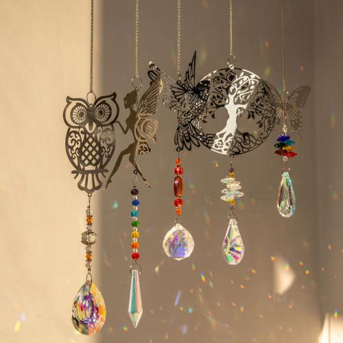 Crystal Hanging Ornaments, with Iron, different styles for choice & hollow, Sold By PC