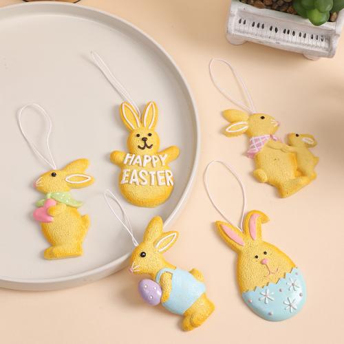 Resin Hanging Ornaments, Rabbit, different styles for choice, Sold By PC