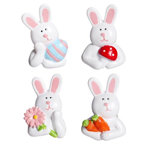 Resin Fridge Sticker, Rabbit, different styles for choice, 4PCs/Box, Sold By Box