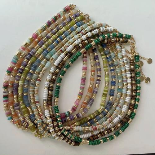 Gemstone Bracelet and Necklace, with 304 Stainless Steel, handmade, different styles for choice & for woman, necklace length 16.5inch with 2.4inch extender chain, bracelet length 7inch, Sold By PC