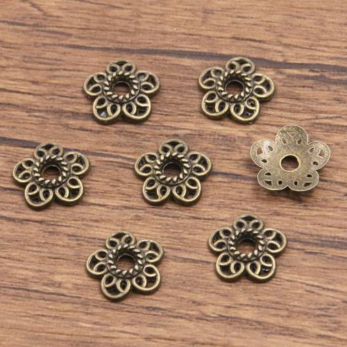 Tibetan Style Bead Cap, plated, DIY, more colors for choice, 12mm, Hole:Approx 2mm, 100PCs/Bag, Sold By Bag