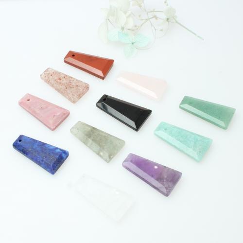 Gemstone Pendants Jewelry, Geometrical Pattern, DIY & faceted, more colors for choice, 13x25mm, Sold By PC