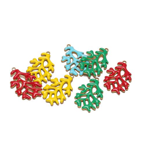 Ювелирные подвески из нержавеющей стали, Нержавеющая сталь 304, плакирован золотом, DIY & эмаль, Много цветов для выбора, 24x38mm, 10ПК/сумка, продается сумка