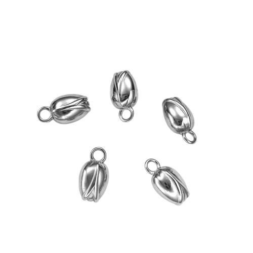 Stainless Steel Flower Pendant, 304 Stainless Steel, Flower Bud, Vacuum Ion Plating, DIY & machine polishing, more colors for choice, Sold By PC