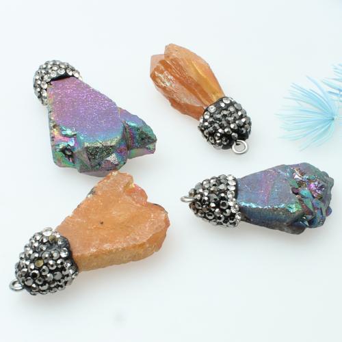 Bijoux Pendentifs en pierres gemmes, pierre gemme, Irrégulière, DIY & avec strass, plus de couleurs à choisir, pendant size 15-30mm, Vendu par PC