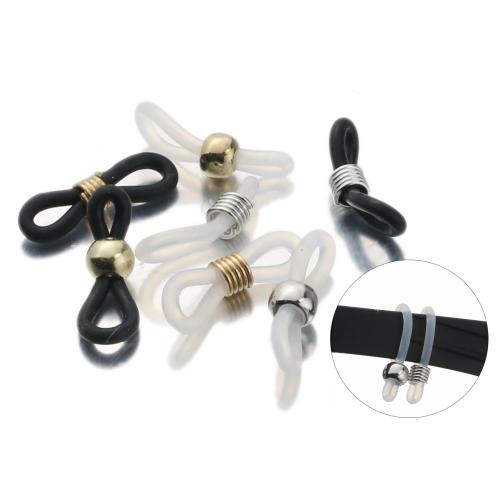 Stainless Steel Jewelry Clasp, 304 Stainless Steel, with Silicone, DIY, more colors for choice, 500PCs/Bag, Sold By Bag