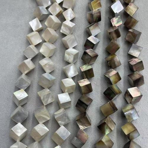 Abalorios de Nácar Natural de Agua Dulce, Cúbico, Bricolaje, más colores para la opción, 12mm, 6PCs/Bolsa, Vendido por Bolsa